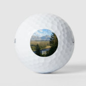 Jackson Hole Mountains und Fluss Golfball (Vorderseite)