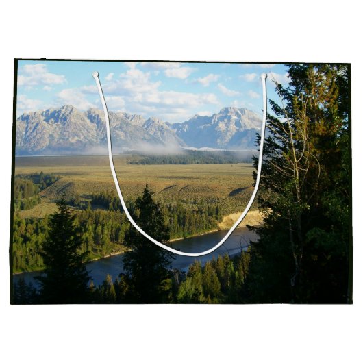 Jackson Hole Mountains und Fluss Große Geschenktüte (Rückseite)