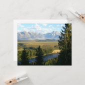 Jackson Hole Mountains und Fluss Karte (Vorderseite/Rückseite Beispiel)