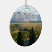 Jackson Hole Mountains und Fluss Keramikornament (Rechts)