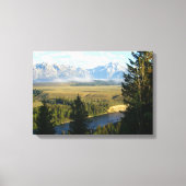 Jackson Hole Mountains und Fluss Leinwanddruck (Vorderseite)