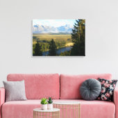 Jackson Hole Mountains und Fluss Leinwanddruck (Insitu (Wohnzimmer))