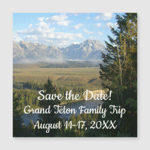 Jackson Hole Mountains und Fluss Magnetkarte