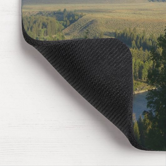Jackson Hole Mountains und Fluss Mousepad (Ecke)