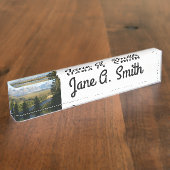 Jackson Hole Mountains und Fluss Namensplakette (Seite)