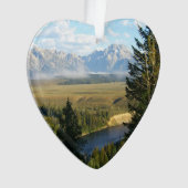 Jackson Hole Mountains und Fluss Ornament (Vorderseite)