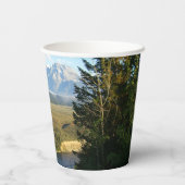 Jackson Hole Mountains und Fluss Pappbecher (Rückseite)
