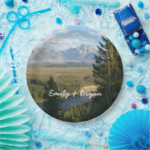 Jackson Hole Mountains und Fluss Pappteller (Party)