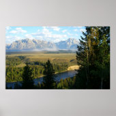 Jackson Hole Mountains und Fluss Poster (Vorne)