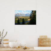 Jackson Hole Mountains und Fluss Poster (Küche)