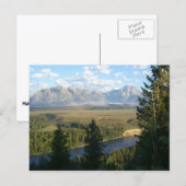 Jackson Hole Mountains und Fluss Postkarte (Vorne/Hinten)