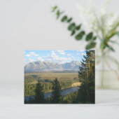 Jackson Hole Mountains und Fluss Postkarte (Stehend Vorderseite)