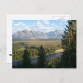 Jackson Hole Mountains und Fluss Postkarte (Vorne/Hinten)