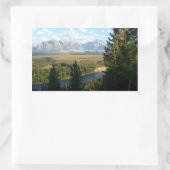Jackson Hole Mountains und Fluss Rechteckiger Aufkleber (Tasche)