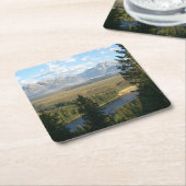 Jackson Hole Mountains und Fluss Rechteckiger Pappuntersetzer (angewinkelt)