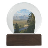 Jackson Hole Mountains und Fluss Schneekugel (Vorderseite)