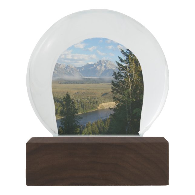 Jackson Hole Mountains und Fluss Schneekugel (Vorderseite)
