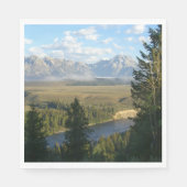Jackson Hole Mountains und Fluss Serviette (Vorderseite)