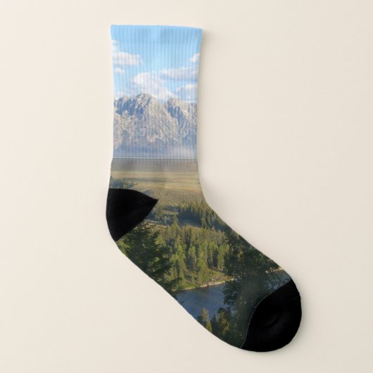Jackson Hole Mountains und Fluss Socken (Links - Innen)