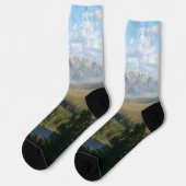 Jackson Hole Mountains und Fluss Socken (Linkes Detail)