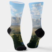 Jackson Hole Mountains und Fluss Socken (Gewinkelt)