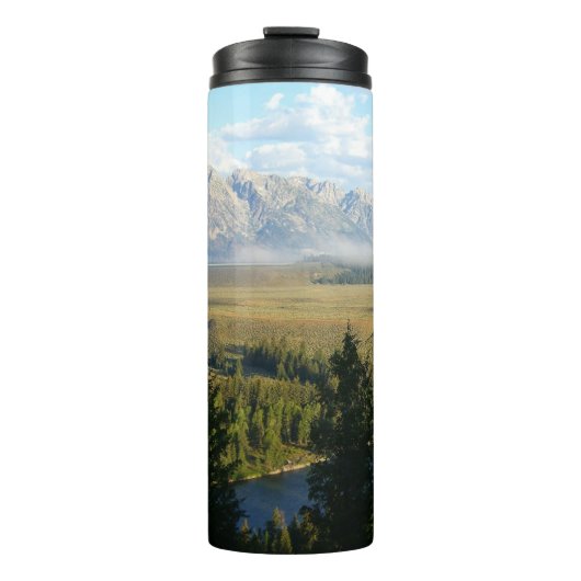 Jackson Hole Mountains und Fluss Thermosbecher (Vorderseite)