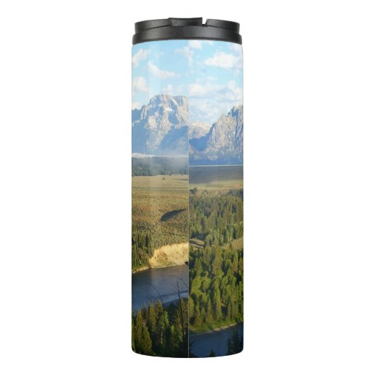 Jackson Hole Mountains und Fluss Thermosbecher (Rückseite)