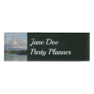 Jackson Hole River im Grand Teton National Park Namenschild