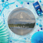 Jackson Hole River im Grand Teton Nationalpark Pappteller (Party)