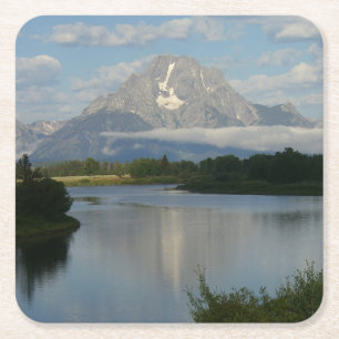 Jackson Hole River im Grand Teton Nationalpark Rechteckiger Pappuntersetzer