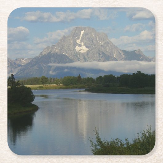 Jackson Hole River im Grand Teton Nationalpark Rechteckiger Pappuntersetzer (Vorderseite)