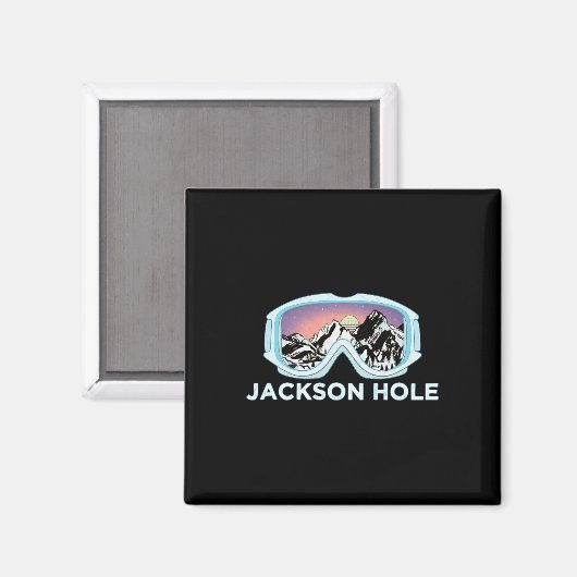 Jackson Hole Ski Design Jackson Hole Magnet (Vorderseite/Rückseite)