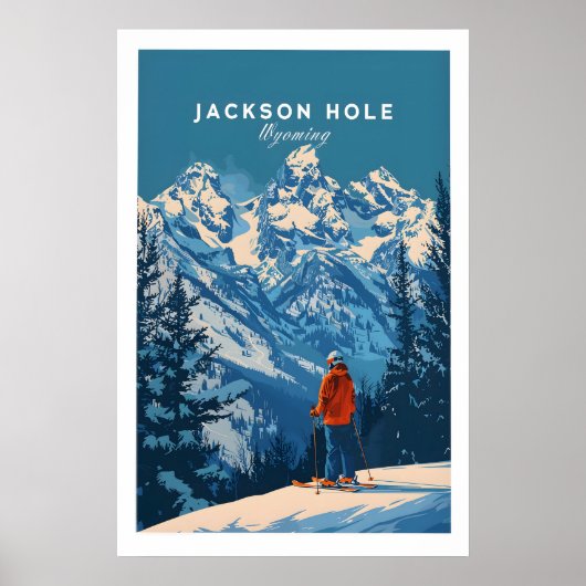 Jackson Hole Ski Poster - Wyoming 1 (Vorne)