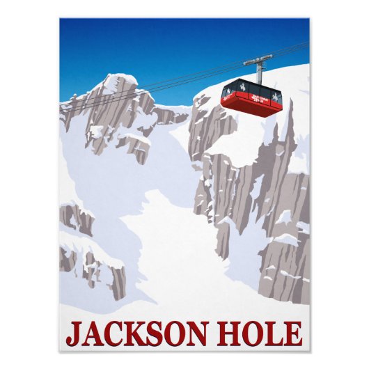 Jackson Hole Ski Resort Seilbahn Fotodruck (Vorne)