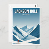 Jackson Hole Skier Travel Postkarte (Vorne/Hinten)