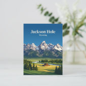 Jackson Hole USA Postkarte (Stehend Vorderseite)