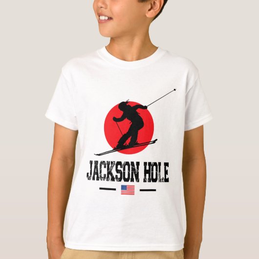 Jackson Hole Usa Ski Resort Rocky Mountains Americ T-Shirt (Vorderseite)