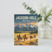 Jackson Hole Valley Wyoming Postkarte (Stehend Vorderseite)