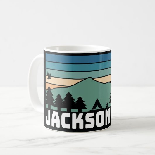 Jackson Hole WY Aufkleber Tasse (Vorderseite Links)