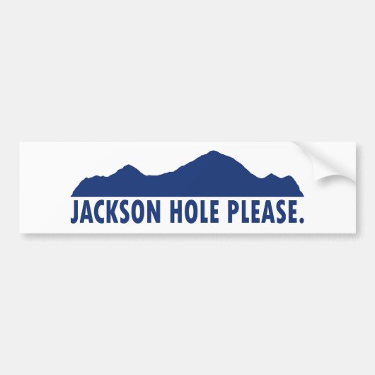 Jackson Hole Wyoming Bitte Autoaufkleber (Vorne)