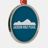 Jackson Hole Wyoming Bitte Ornament Aus Metall (Rechts)