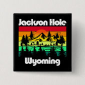 Jackson Hole Wyoming Button (Vorderseite)