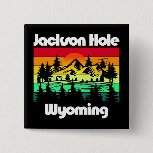 Jackson Hole Wyoming Button (Vorderseite)