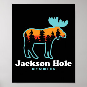 Jackson Hole Wyoming Elchberge Grand Tetons Poster