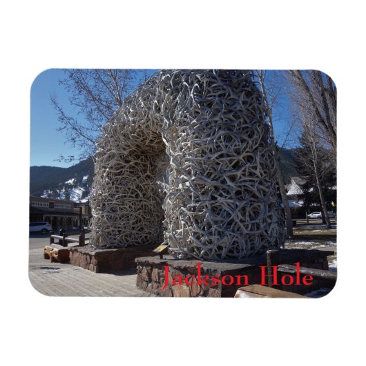 Jackson Hole Wyoming Geweihbögen Magnet (Horizontal)