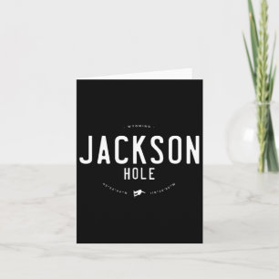 Jackson Hole Wyoming Grafik abgenutzt Vintage Schn Karte