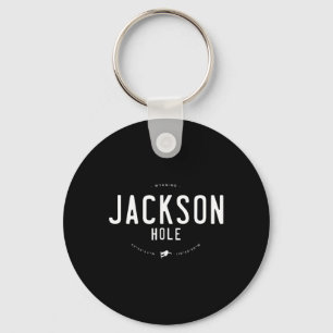 Jackson Hole Wyoming Grafik abgenutzt Vintage Schn Schlüsselanhänger