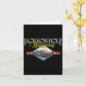Jackson Hole Wyoming Grand Teton Mountains Vintage Karte (Gelbe Blume)