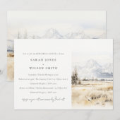 Jackson Hole Wyoming Landscape Rehearsal Dinner Einladung (Vorne/Hinten)