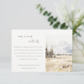Jackson Hole Wyoming Landscape Wedding Details Begleitkarte (Stehend Vorderseite)